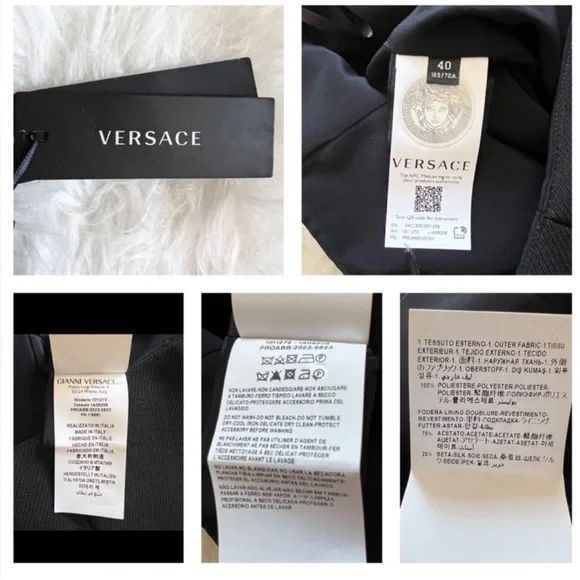 New! VERSACE Medusa Logo Button Embellished Mini Skirt IT 40 - Picture 11 of 11